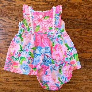 Lilly Pulitzer Floral Dress with Bloomers, 6-12M